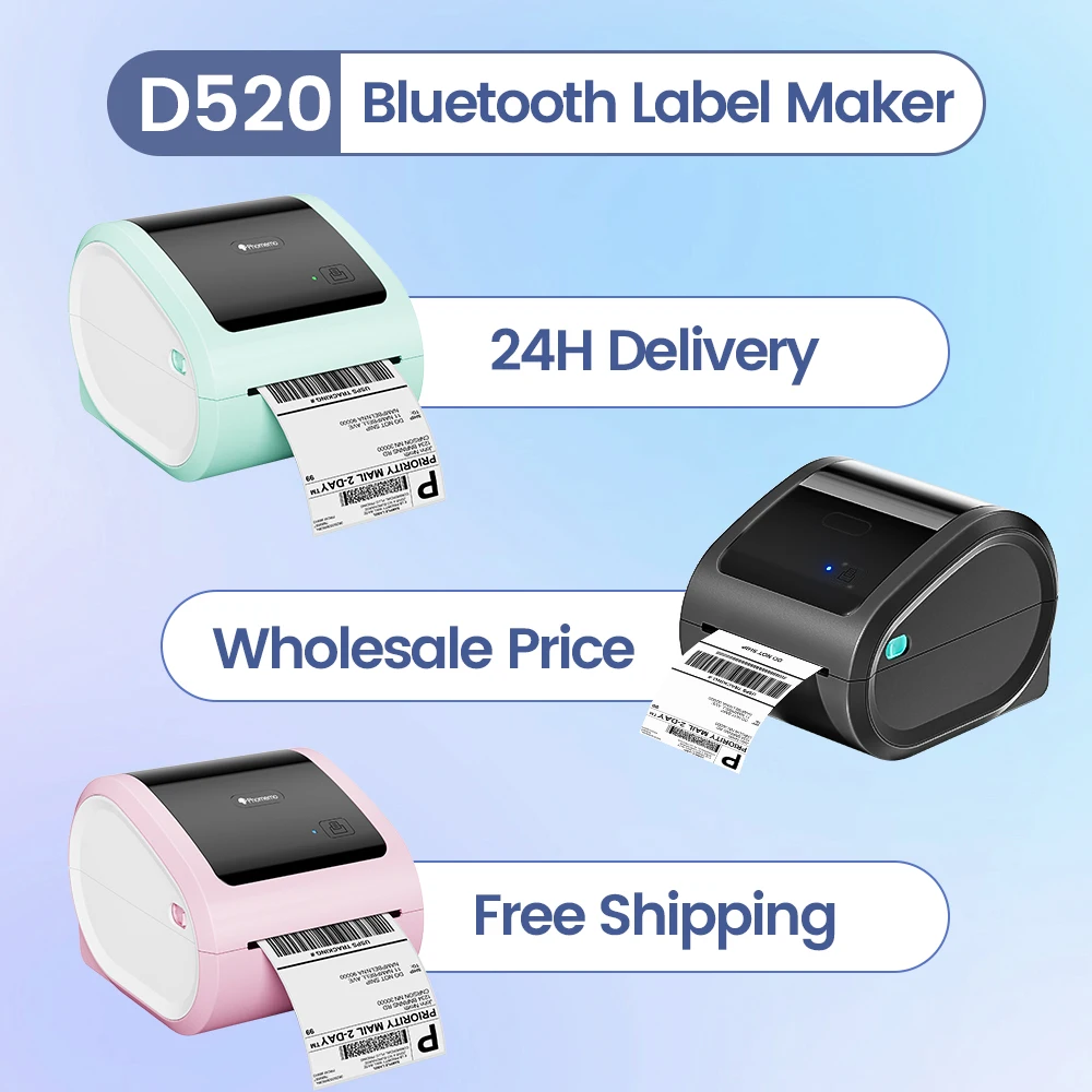 Commercial Label Printing Machine - 무선 Bluethooth 배송 프린터 Phomemo D520BT
