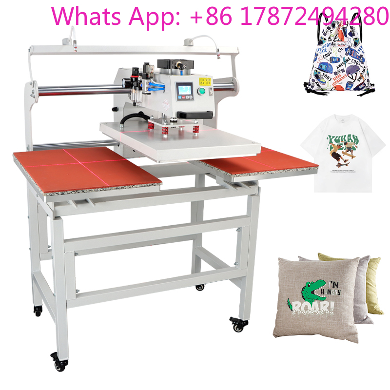 Commercial Label Printing Machine - 듀얼 전기 슬라이드 열 프레스 기계,