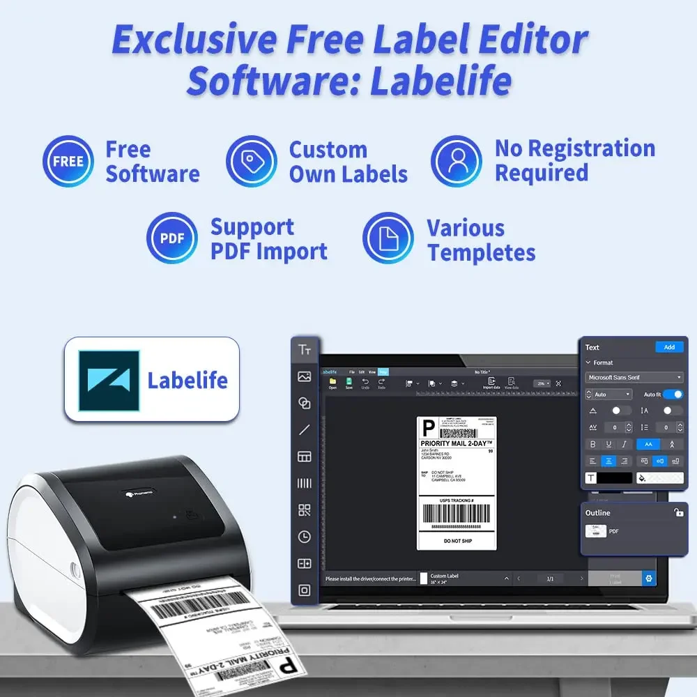무선 Bluethooth 배송 프린터 Phomemo D - Commercial Label Printing Machine 리뷰 및 가격