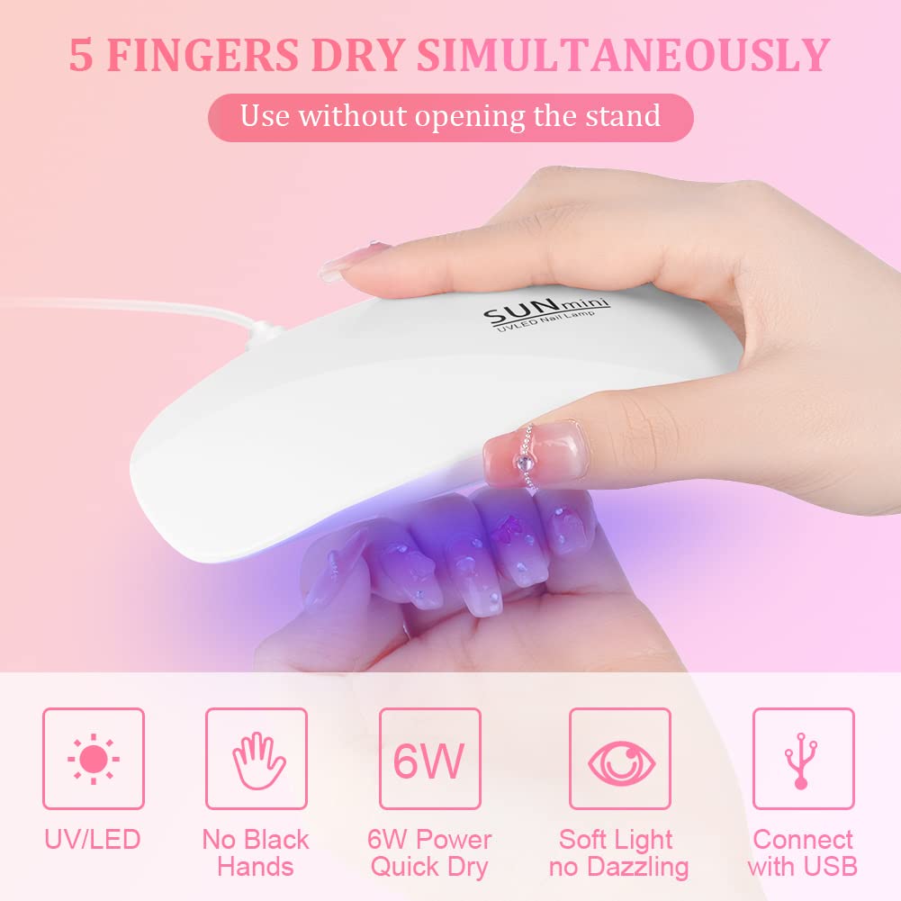 휴대용 6 LED UV 네일 램프 6W 미니 네일 건조 - Exposure Unit Uv 리뷰 및 가격