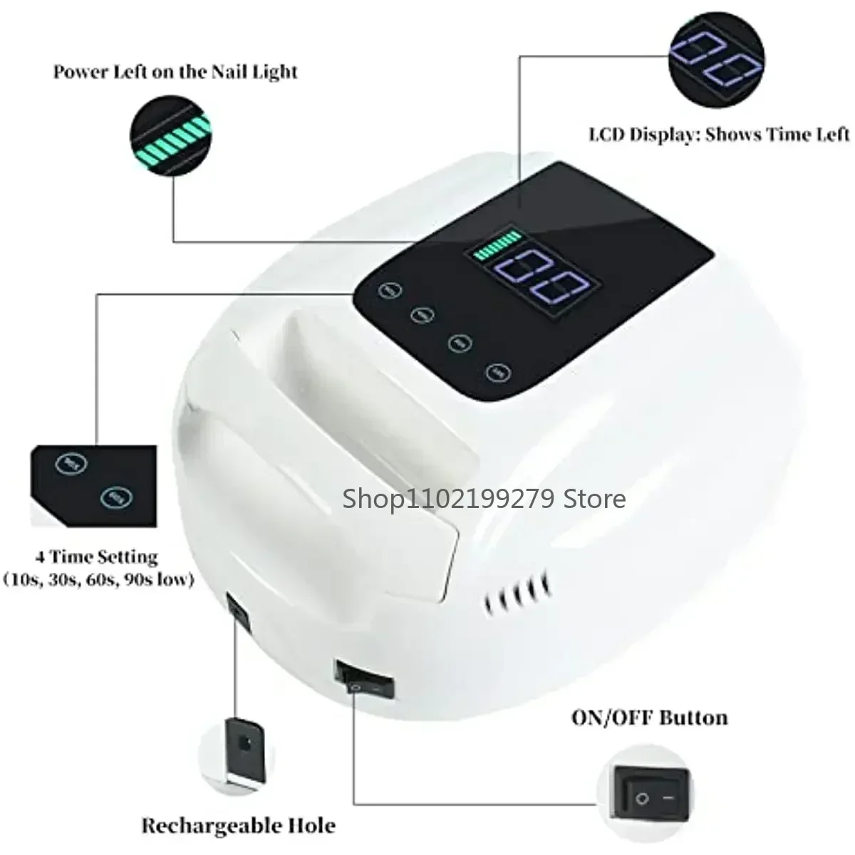 새로운 충전식 네일 램프 무선 젤 폴리쉬 건조기 UV  - Exposure Unit Uv 리뷰 및 가격